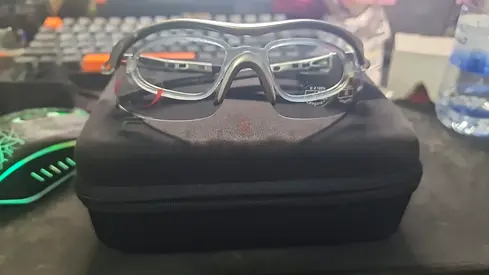 Protective Sports Goggles with Hard Case - Clear Lenses