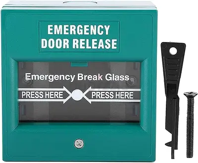 Sturnus Emergency Exit Button (Green) – Glass Break For Emergency Exit