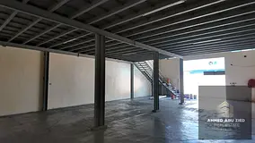 Commercial warehouse for annual rent in Al Jurf Industrial Area 1, Ajman. 3150 sq ft, mezzanine, 4