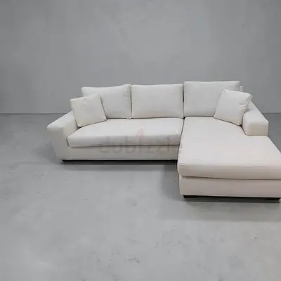 Off white color pottery barn comfortable sofa