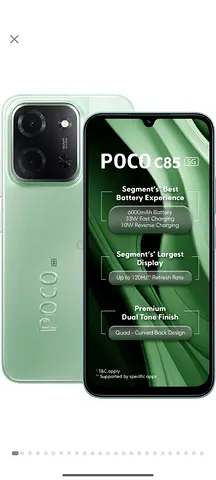 POCO C85 5G - Mint Green, Unlocked, Good Condition ( new mobile used only one month)