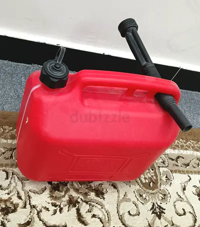 Red 10L Plastic Fuel/Gasoline Jerry Can with Pour Spout