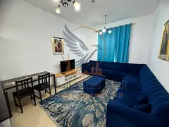 Furnished 1BR apartment on Khalifa Street opposite Grand Mall, near Safeer Mall, clean furniture, 2 