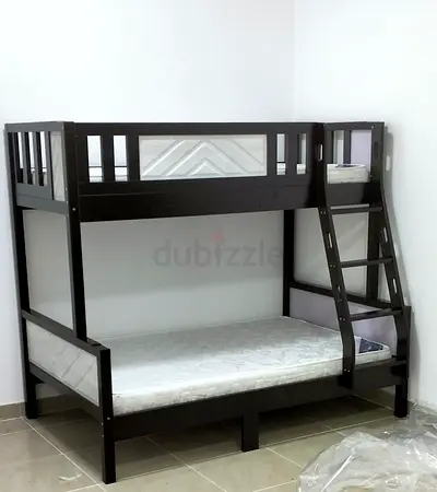 Wooden bunker bed with mattress for sale
