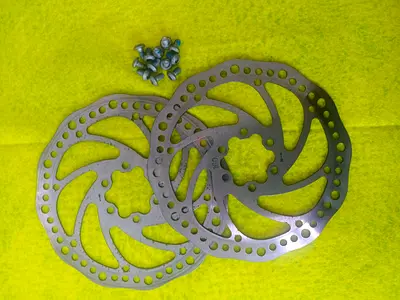 🚴 2x 160mm Bicycle Disc Brake Rotors + Bolts