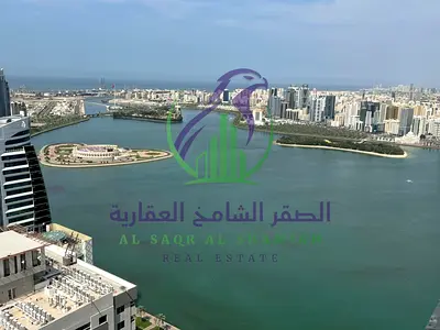 غرفة وصالة للإيجار السنوي في المجاز 3 الشارقة تشطيب ألترا سوبر لوكس إطلالة بحرية مفتوحة جيم مسبح باركينغ مجاني شهر مجاني