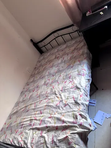 Bed with mattress