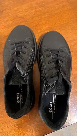 Black ECCO casual sneakers, women’s size (zip & lace) - gently used