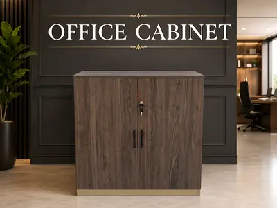 Modern 2 Door Office Cabinet with Lock – Khaki File Storage Cabinet