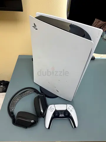 PlayStation 5 Console with DualSense Controller and Headset - Good Condition