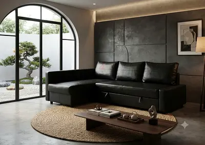 Modern Storage Sofa Bed

This space-saving sofa bed is built with a strong wooden frame and upholste