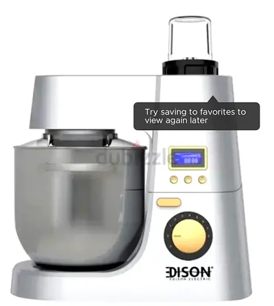 Edison 5-in-1 Stand Mixer with glass jars, steel Blender bowl & Meat Grinder - Silver
