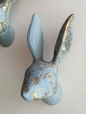 Metal rabbits ikea wall decor