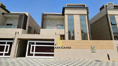 Own a villa for sale in Ajman at an attractive price and with no annual fees. First occupancy, freehold, super deluxe finishing, excellent location ne