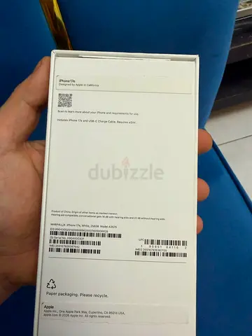 Iphone 17e 256gb just open box