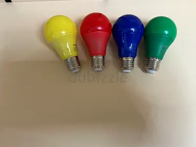 Set of 4 Colorful LED Light Bulbs