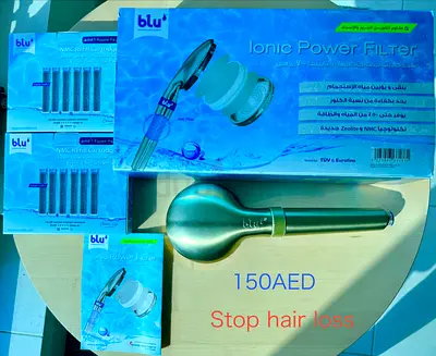 Blu Ionic Power Filter Shower Head + Replacement Cartridges -