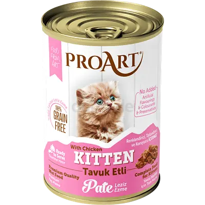 Pro Art Wet Food Pate with Chicken for Kitten 400g x 12 Pcs