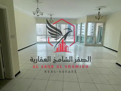 شقة فاخرة 3 غرف وصالة في المجاز 3 مع غرفة خادمة، بلكونة، إطلالة مفتوحة، تكييف على المالك، صيانة مجانية وحماية 24 ساعة.