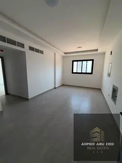 1BHK – First Tenant in Al Jurf 3 Near China Mall & MBZ Road. 2 bathrooms, open-view balcony, laund