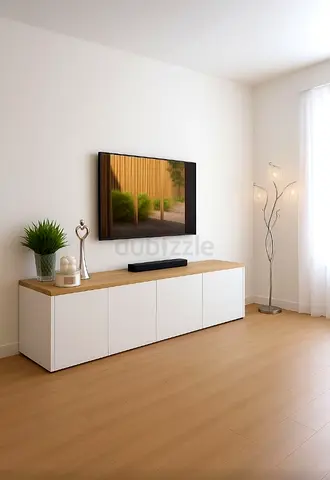 Modern White TV Console Unit