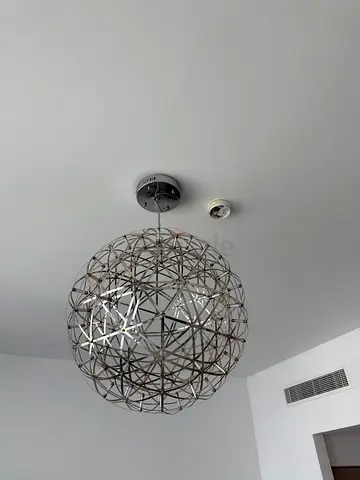 Modern spherical metal pendant light fixture