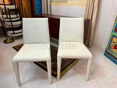 Marina Home genuine leather dining chairs - modern design
