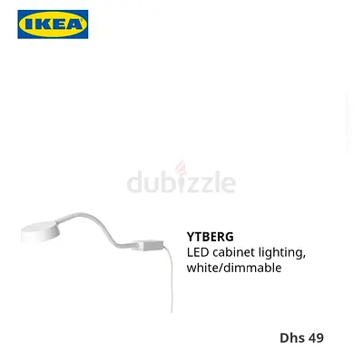 IKEA YTTERG / YTBERG LED Cabinet Light — White, Dimmable
