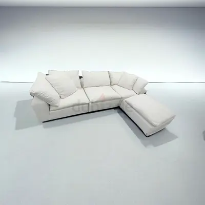 Marina home luscious cloud feather 🪶 filled modular sofa with ottoman
