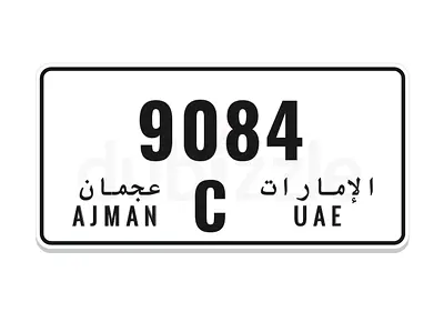 Special Plate Number 9084 with 0 and old code C