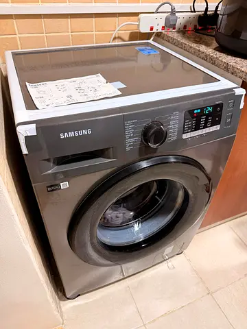 Front Loading Washer 8Kg 1400RPM Eco bubble Hygiene Steam DIT Inox Color Black Door