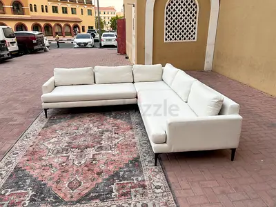 West Elm Corner Sofa Beige Excellent condition