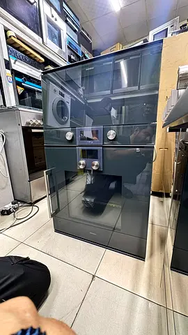Gaggenau latest model series electric oven and microwave set built-in grey colour integrated 60cm