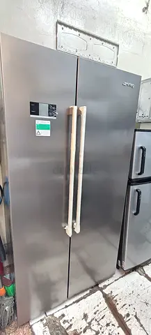 Smeg Side-by-Side Stainless Steel Refrigerator - Good Condition