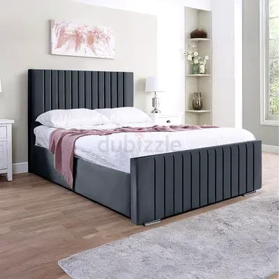 Brand New King Size Bed Frame With Mattress For Sale. Delivery All UAE Available