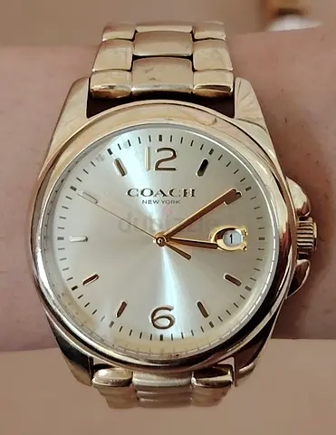 Gold-tone Coach Women's Wristwatch with Date