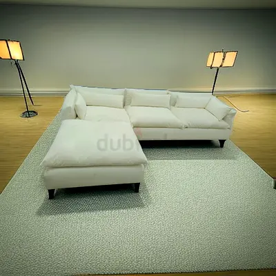 White color marina home feather 🪶 filled lshape sofa