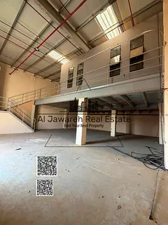 Mezzanine warehouse for rent in Ajman, Al Jurf 1, featuring a convenient location suitable for comme
