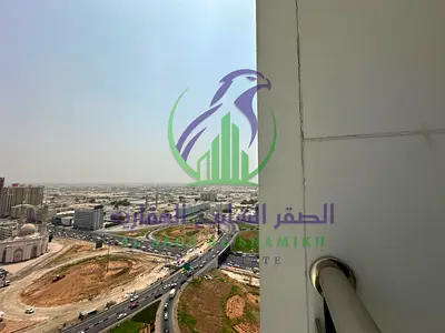 wo Bedroom Apartment for Annual Rent in Al Taawun Sharjah Dimas Two Master Rooms Laundry Room Storage Three Bathrooms Free Parking
