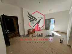 The most beautiful two-bedroom apartment with a living room, open view, balcony, gym, and swimming p