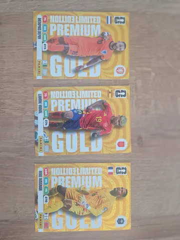 Panini World Cup Limited Edition Gold Player Cards (Depay, Yamal, Maignan) - Set of 3
