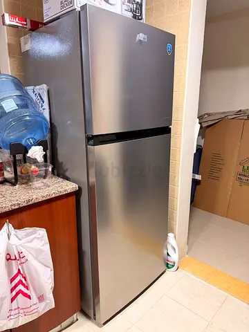 MIDEA Double Door FF Refrigerator Capacity 580L Silver Finish and Glass Shelves