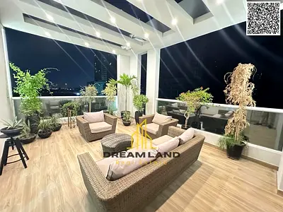 Direct from the owner, including all ownership fees: a villa in one of Ajman's most luxurious villas, built and finished to a super deluxe standard, w