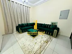 Luxury two-bedroom apartment with a living room and balcony offering an open view. Ajman, Al Rawda 1