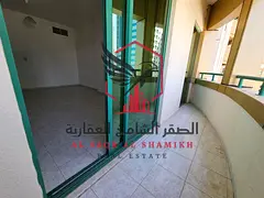 Apartment for annual rent - Al Qasimia. Free air conditioning, 2 balconies, spacious areas, open vie