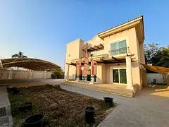 Like new neat and clean 5 bedroom villa 2 big hall central ac wardrobes balcony parking garden 190k