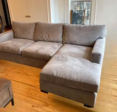 Axis gray crate and barrel lshape sofa