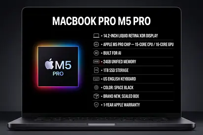 MacBook Pro 14" — M5 Pro | 15C CPU / 16C GPU | 24GB | 1TB | Sealed box, US variant