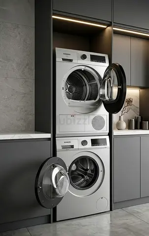 Siemens iQ300 9kg Washer & 9kg Dryer Separate Set – Silver Color