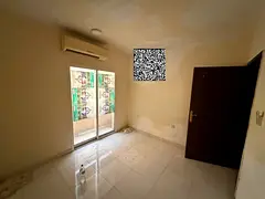 For annual rent in Ajman, opposite Thumbay Hospital: 2 rooms, a living area, and 2 bathrooms. Strict